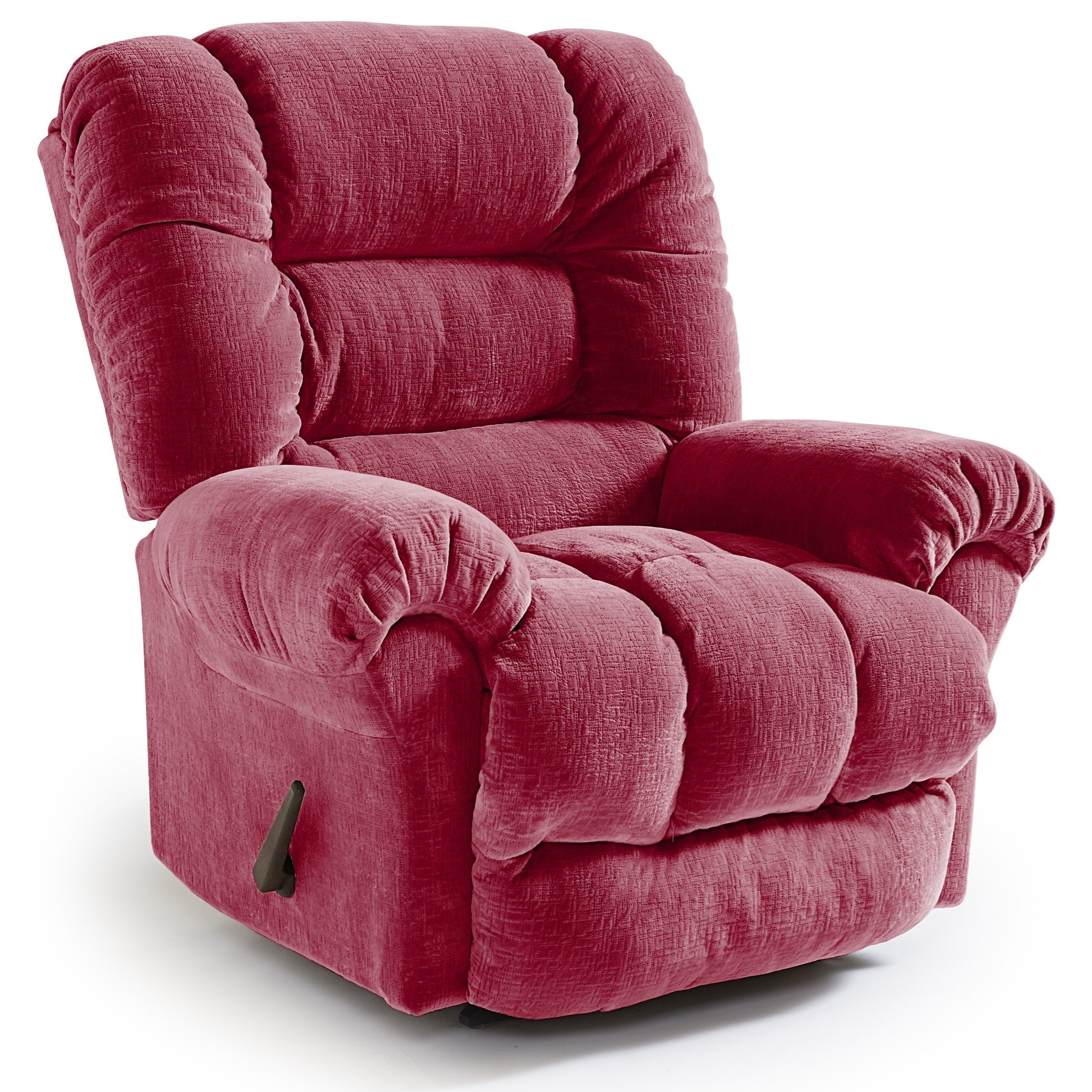 Red velvet shop recliner chair